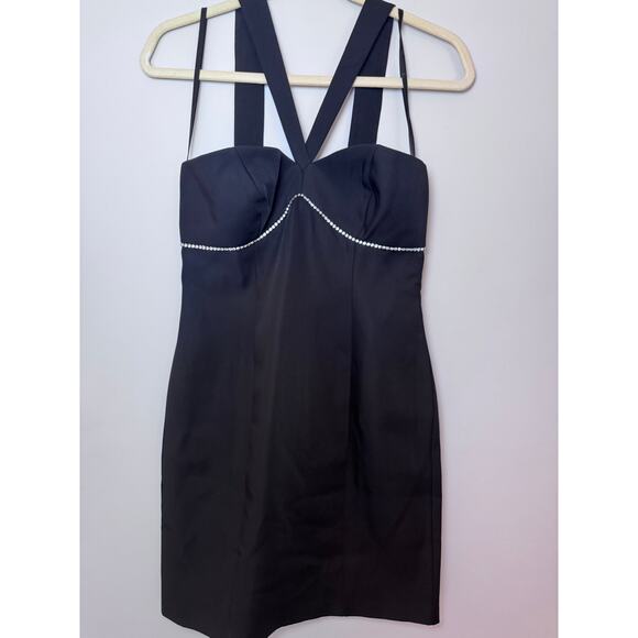 Aqua Womens Rhinestone Mini Cocktail and Party Dress size 4 NWT - Picture 6 of 9